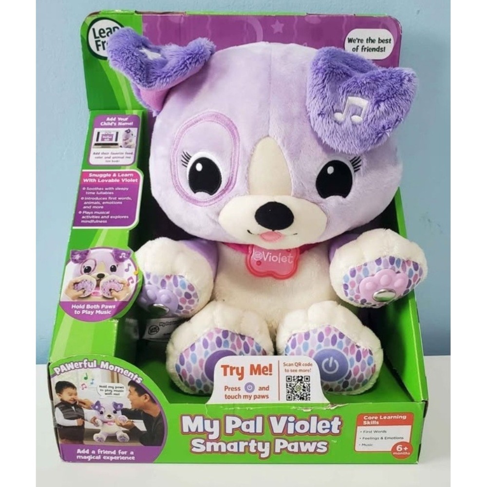 LeapFrog My Pal Violet Smarty Paws Interactive Plush Dog 6 Musical‎ Talking NIB